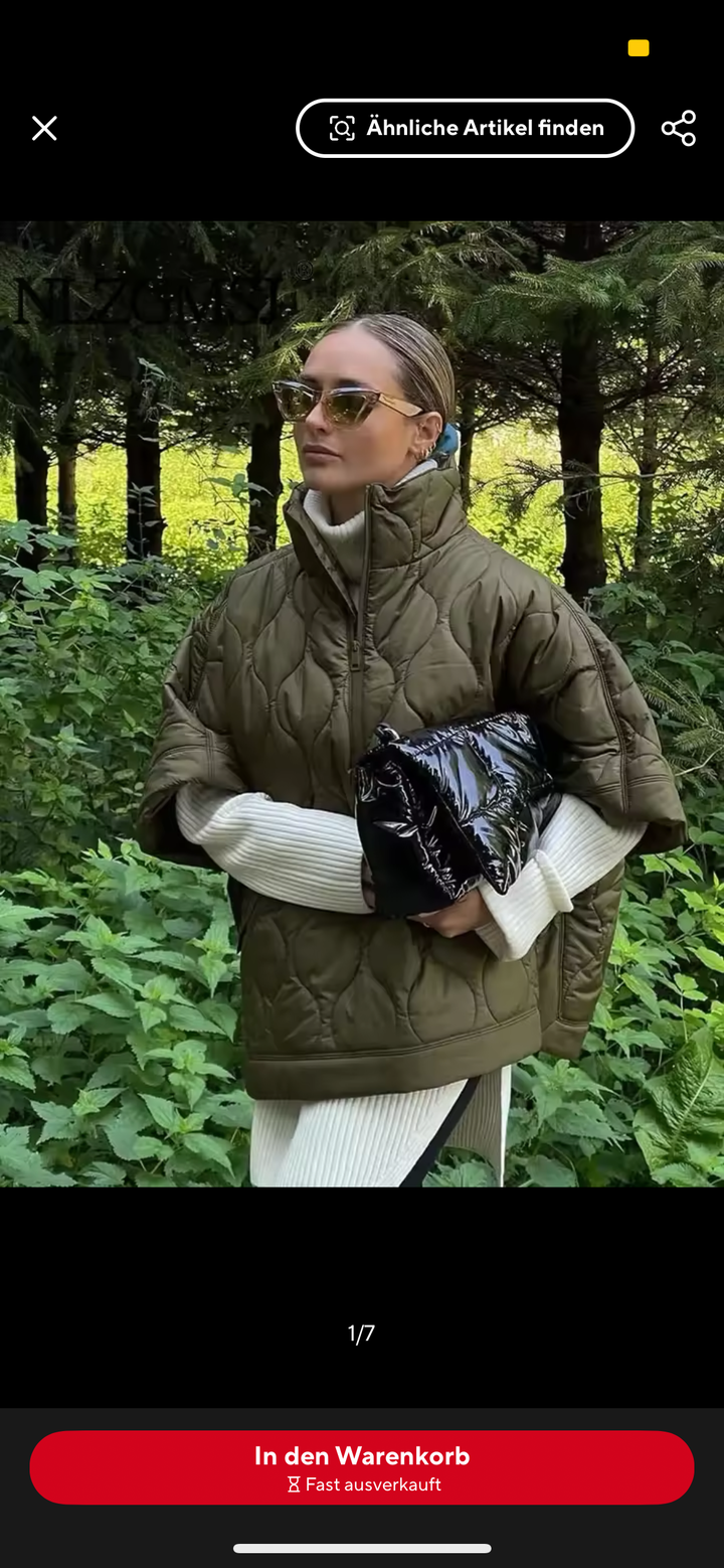 Luvik | Stepp Poncho Vetoketjulla oliivinvihreänä