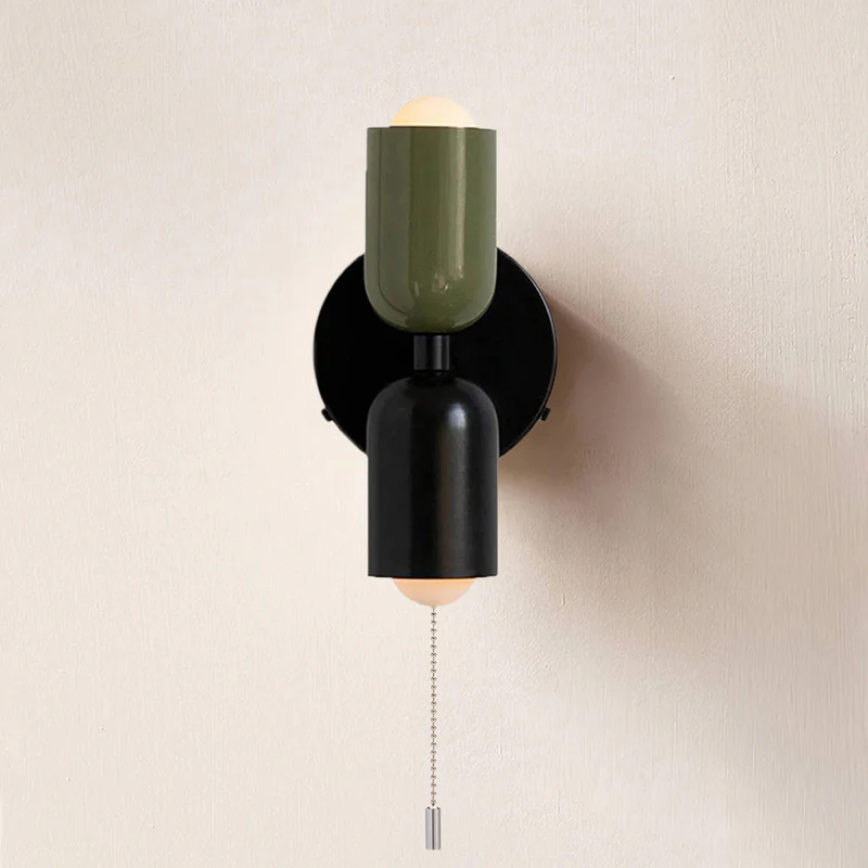 Vegglampe Moderne Dobbel Glass Vegglampe Luvikno