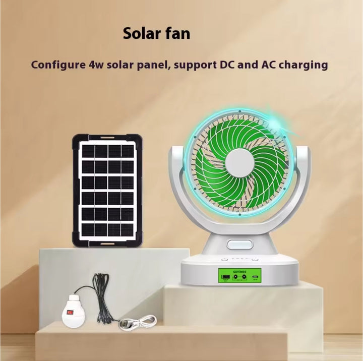 Solarvifte med multifunksjonslys | Luvikno