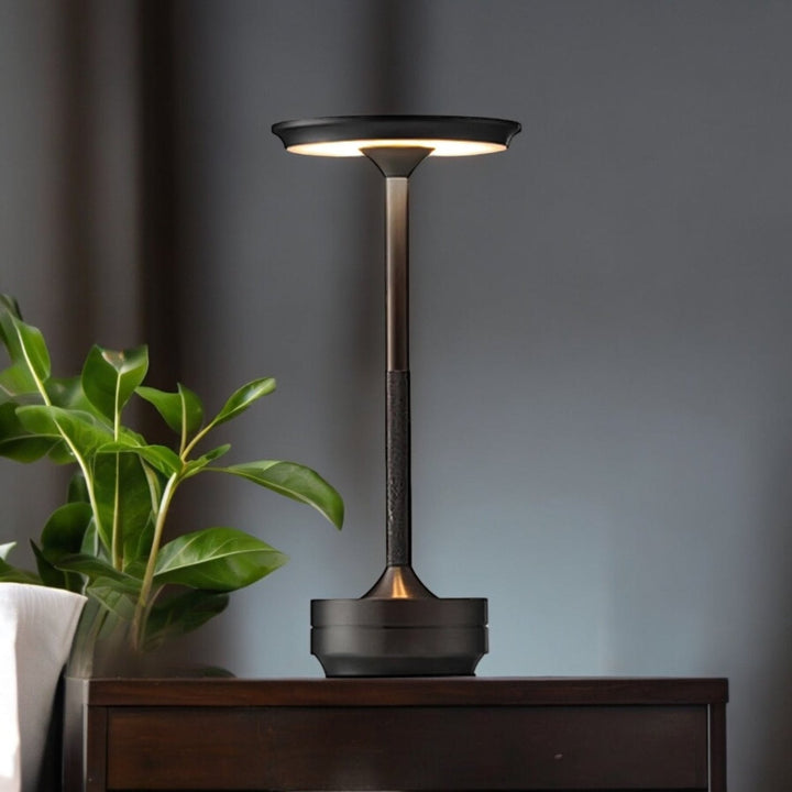 Luvikno | Trådløs oppladbar moderne aura bordlampe med berøringskontroller | Trådløs LED-lampe for moderne sidebord og kontorpulter | Minimalistisk bordlampe