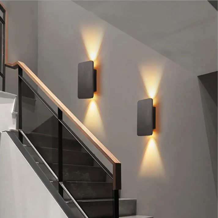 Vegglampe Moderne Metall Rektangulær LED Innendørs Luvikno