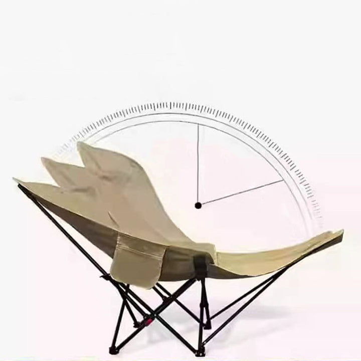Moderne Industriell Oxford Stof Karbon Stål Sammenleggbar Camping Stol Ryggstøtte Fotstøtte For Utendørs Patio | Luvikno