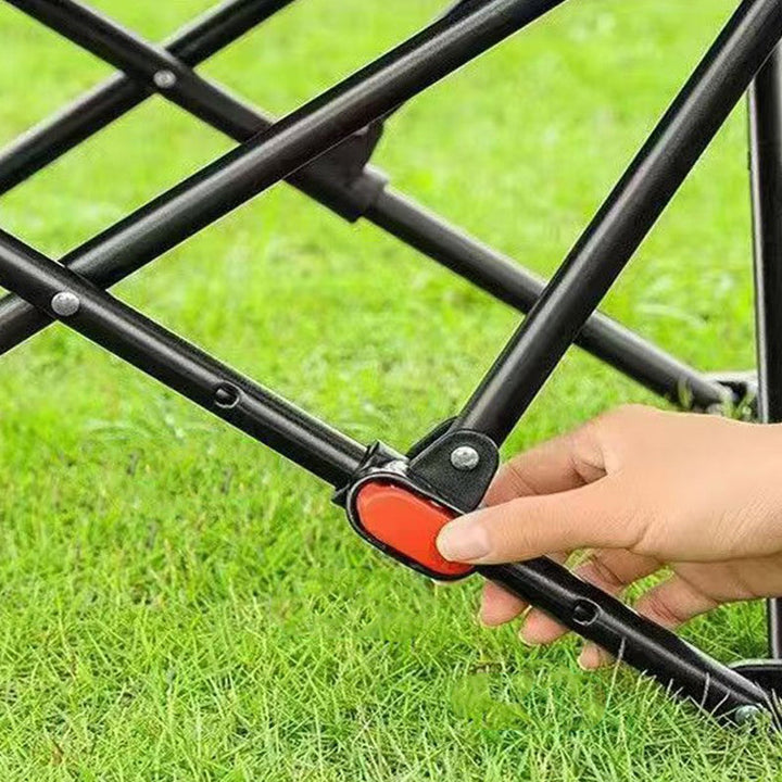 Moderne Industriell Oxford Stof Karbon Stål Sammenleggbar Camping Stol Ryggstøtte Fotstøtte For Utendørs Patio | Luvikno