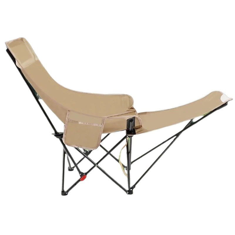 Moderne Industriell Oxford Stof Karbon Stål Sammenleggbar Camping Stol Ryggstøtte Fotstøtte For Utendørs Patio | Luvikno