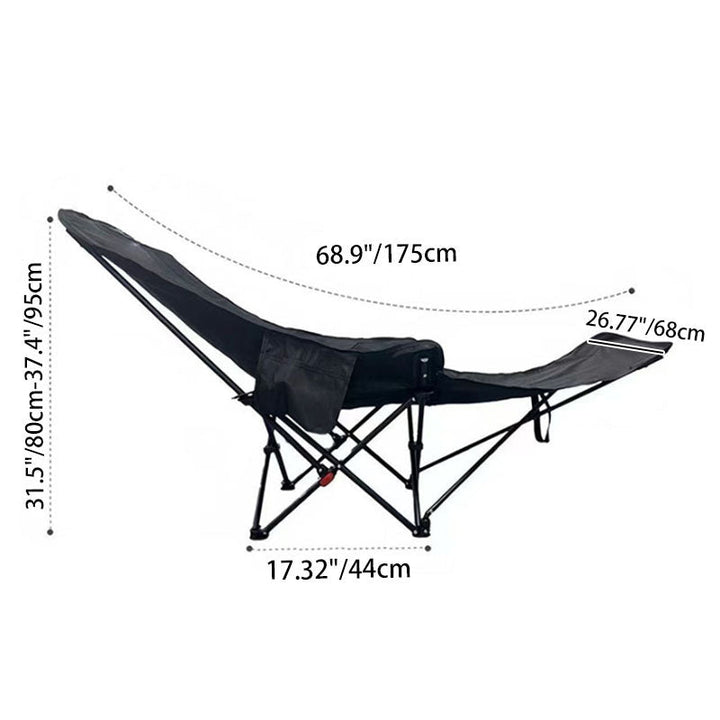 Moderne Industriell Oxford Stof Karbon Stål Sammenleggbar Camping Stol Ryggstøtte Fotstøtte For Utendørs Patio | Luvikno