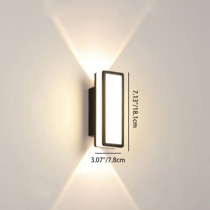 Moderne enkelhet Aluminium akryl LED vanntett vegglampe for utendørs terrasser | Luvikno