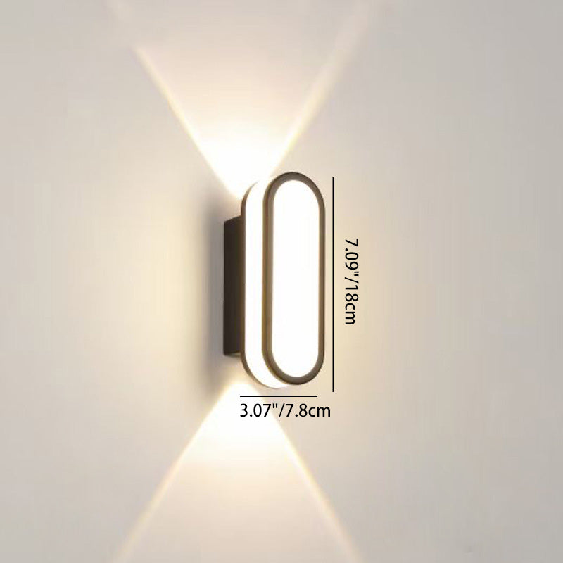 Moderne enkelhet Aluminium akryl LED vanntett vegglampe for utendørs terrasser | Luvikno