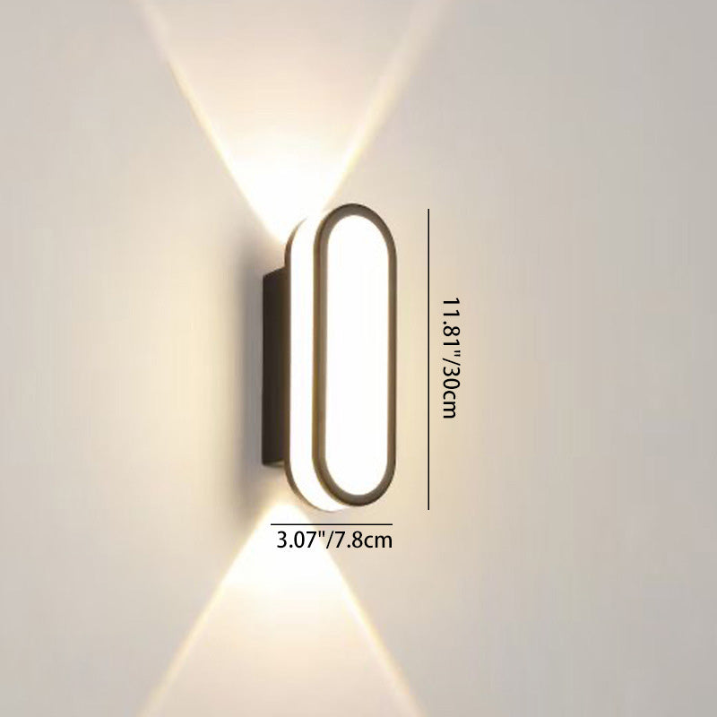 Moderne enkelhet Aluminium akryl LED vanntett vegglampe for utendørs terrasser | Luvikno