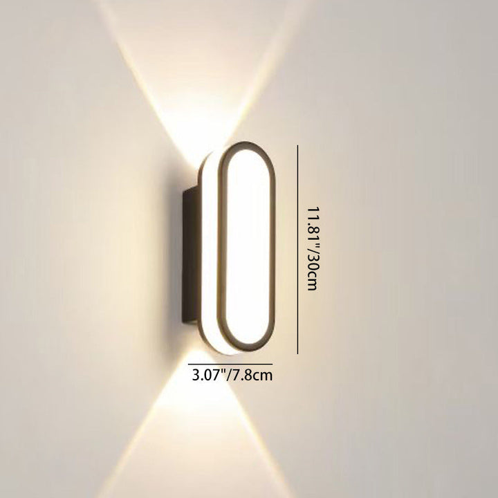 Moderne enkelhet Aluminium akryl LED vanntett vegglampe for utendørs terrasser | Luvikno