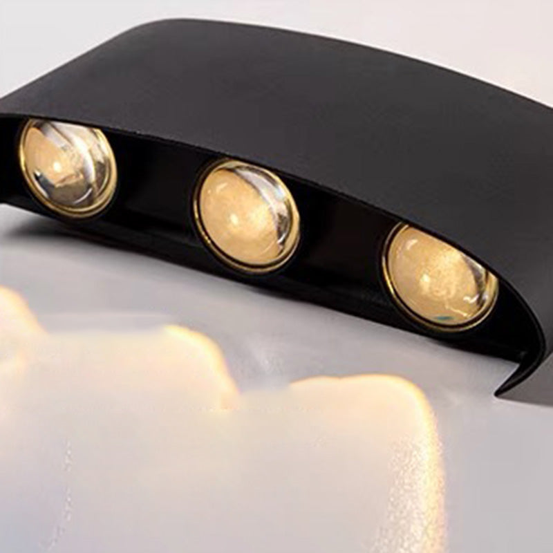 Moderne enkelhet Aluminium akryl LED vanntett vegglampe for utendørs terrasser | Luvikno