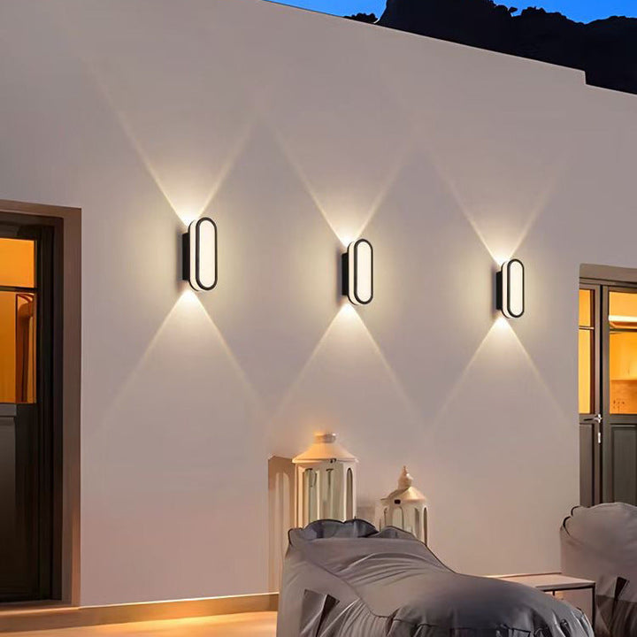 Moderne enkelhet Aluminium akryl LED vanntett vegglampe for utendørs terrasser | Luvikno
