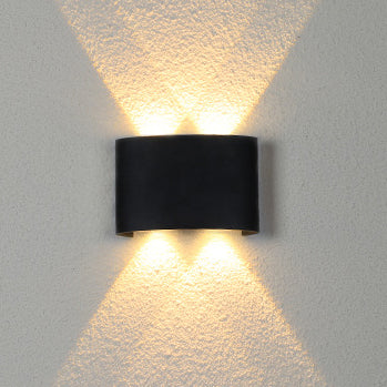 Moderne minimalistisk aluminium akryl vanntett LED vegglampe for utendørs terrasser | Luvikno