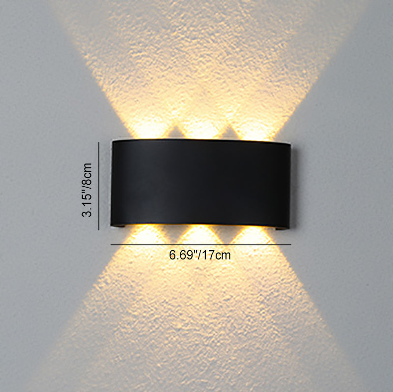 Moderne minimalistisk aluminium akryl vanntett LED vegglampe for utendørs terrasser | Luvikno