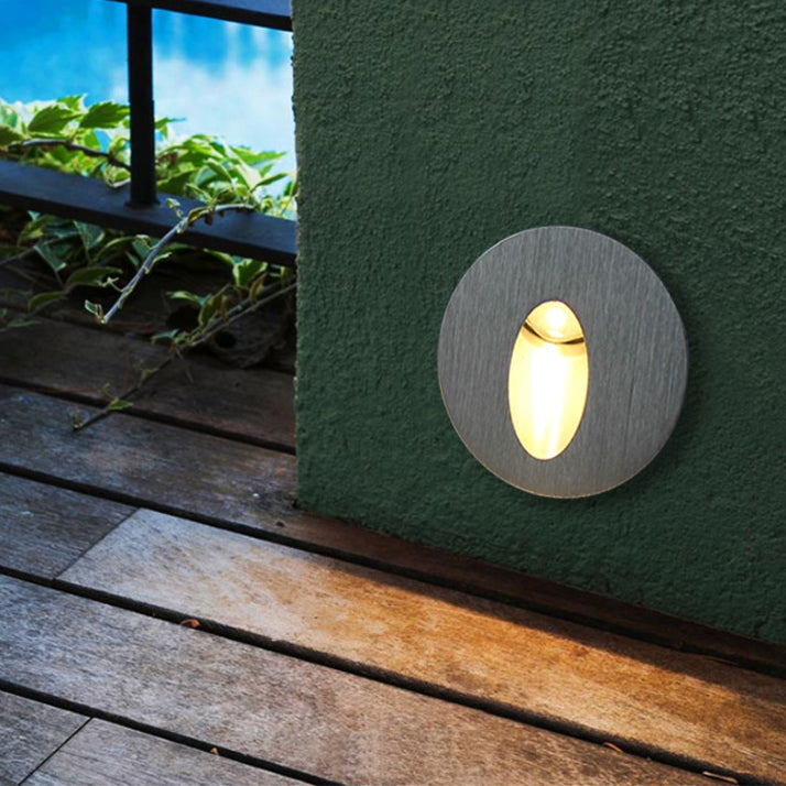 Moderne Art Deco Rund Firkant Aluminiums Vanntett LED Vegglampe For Gang | Luvikno