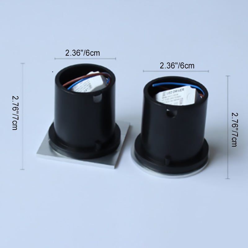 Moderne Art Deco Rund Firkant Aluminiums Vanntett LED Vegglampe For Gang | Luvikno