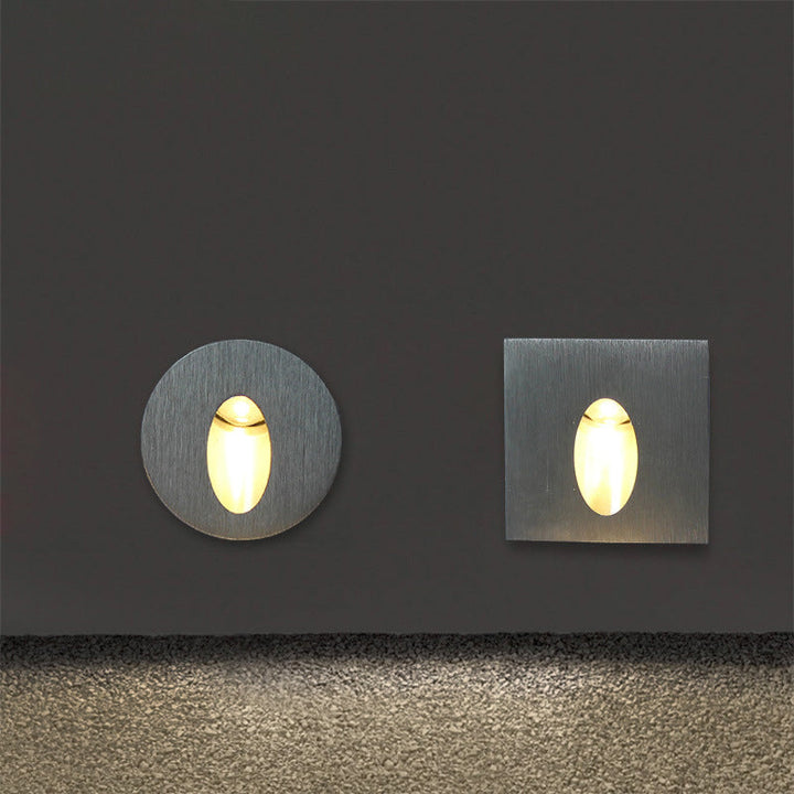 Moderne Art Deco Rund Firkant Aluminiums Vanntett LED Vegglampe For Gang | Luvikno