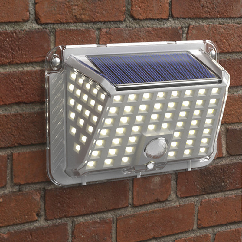 Moderne Enkelhet Solar Vanntett Triangel Silikon ABS PC LED Utendørs Vegglampe For Utendørs Terrasse | Luvikno