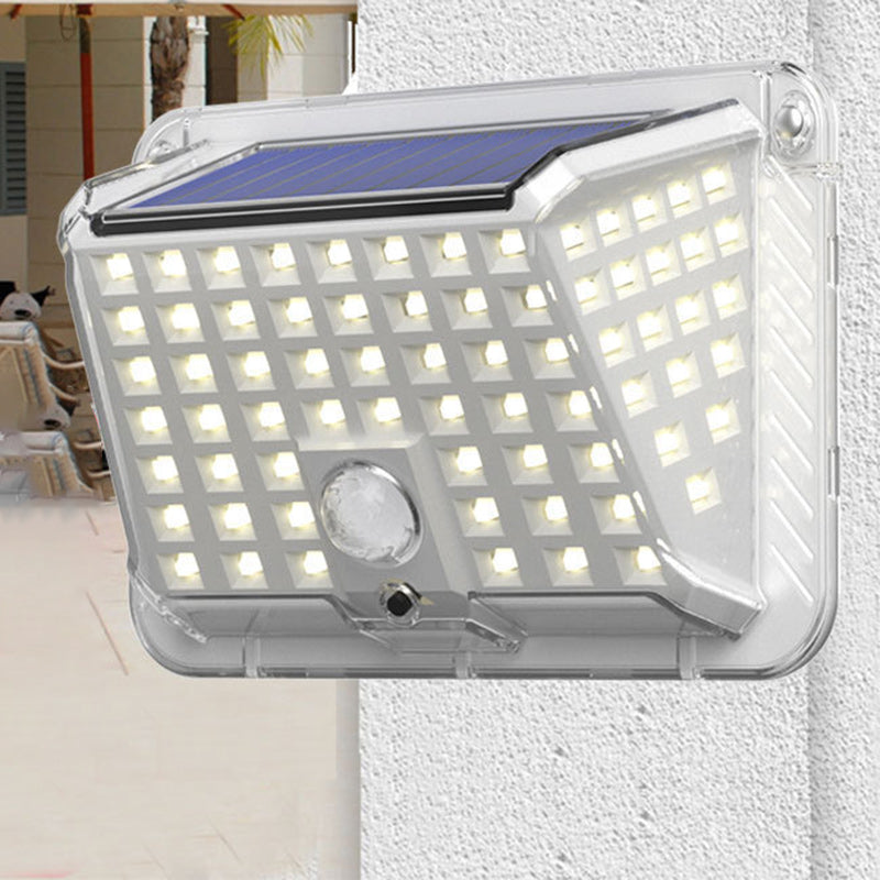 Moderne Enkelhet Solar Vanntett Triangel Silikon ABS PC LED Utendørs Vegglampe For Utendørs Terrasse | Luvikno