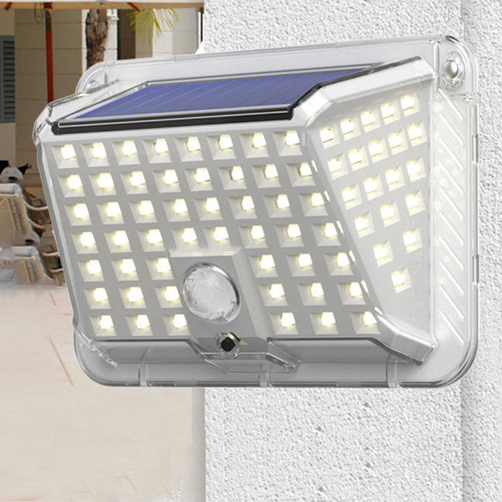 Moderne Enkelhet Solar Vanntett Triangel Silikon ABS PC LED Utendørs Vegglampe For Utendørs Terrasse | Luvikno