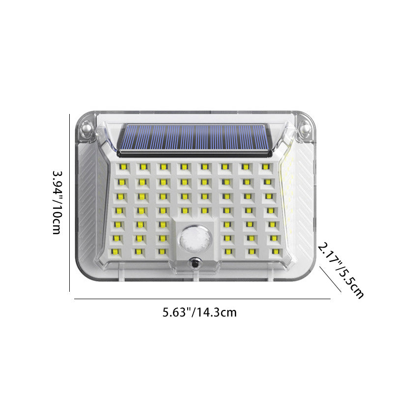 Moderne Enkelhet Solar Vanntett Triangel Silikon ABS PC LED Utendørs Vegglampe For Utendørs Terrasse | Luvikno