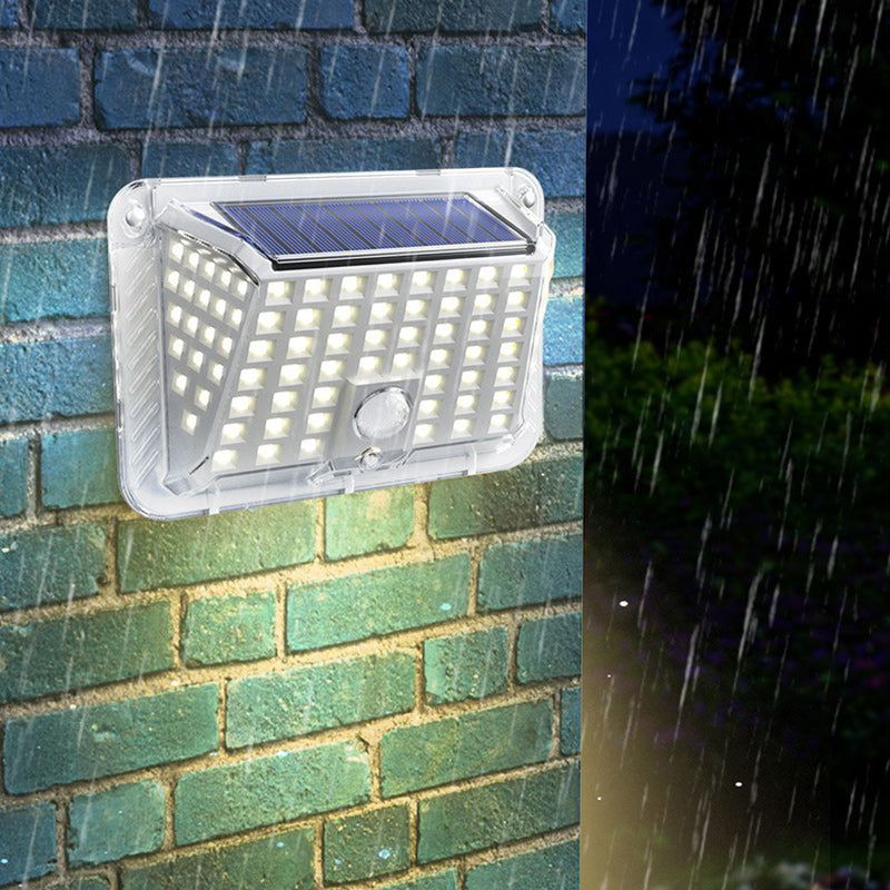 Moderne Enkelhet Solar Vanntett Triangel Silikon ABS PC LED Utendørs Vegglampe For Utendørs Terrasse | Luvikno