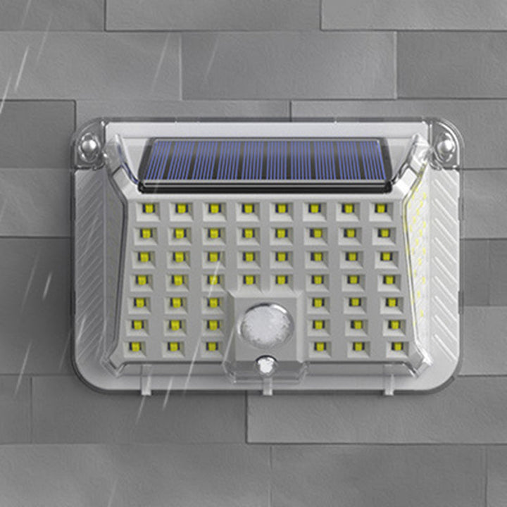 Moderne Enkelhet Solar Vanntett Triangel Silikon ABS PC LED Utendørs Vegglampe For Utendørs Terrasse | Luvikno