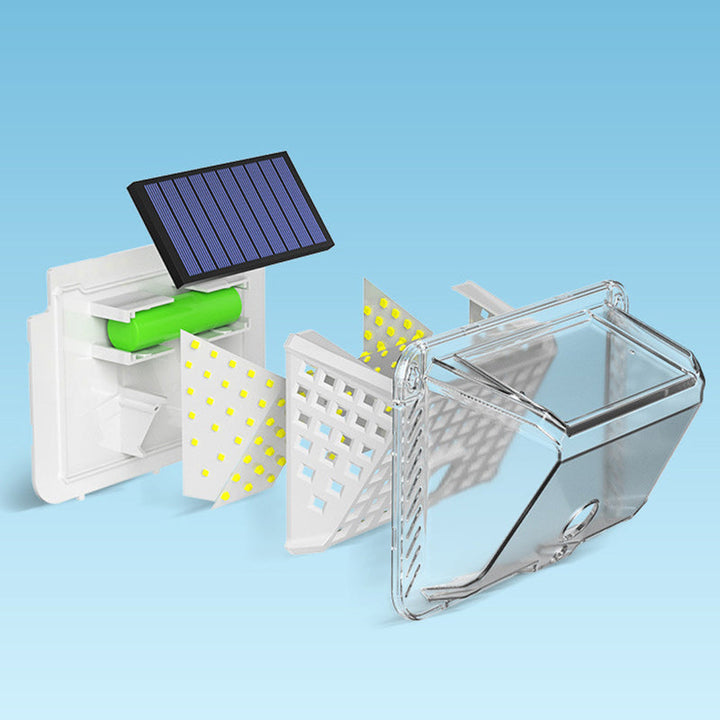 Moderne Enkelhet Solar Vanntett Triangel Silikon ABS PC LED Utendørs Vegglampe For Utendørs Terrasse | Luvikno
