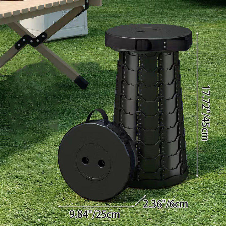 Moderne minimalistisk cylindrisk PP utvidbar sammenleggbart krakk for utendørs | Luvikno