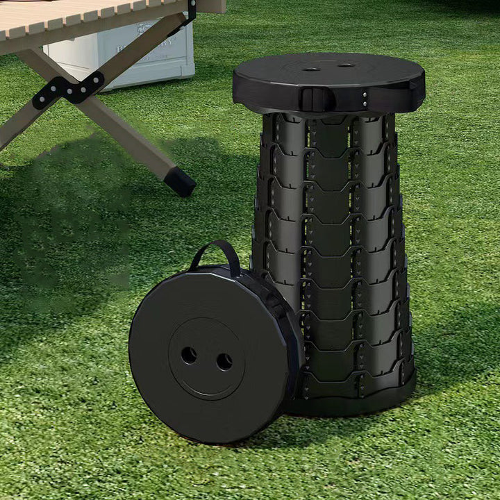 Moderne minimalistisk cylindrisk PP utvidbar sammenleggbart krakk for utendørs | Luvikno