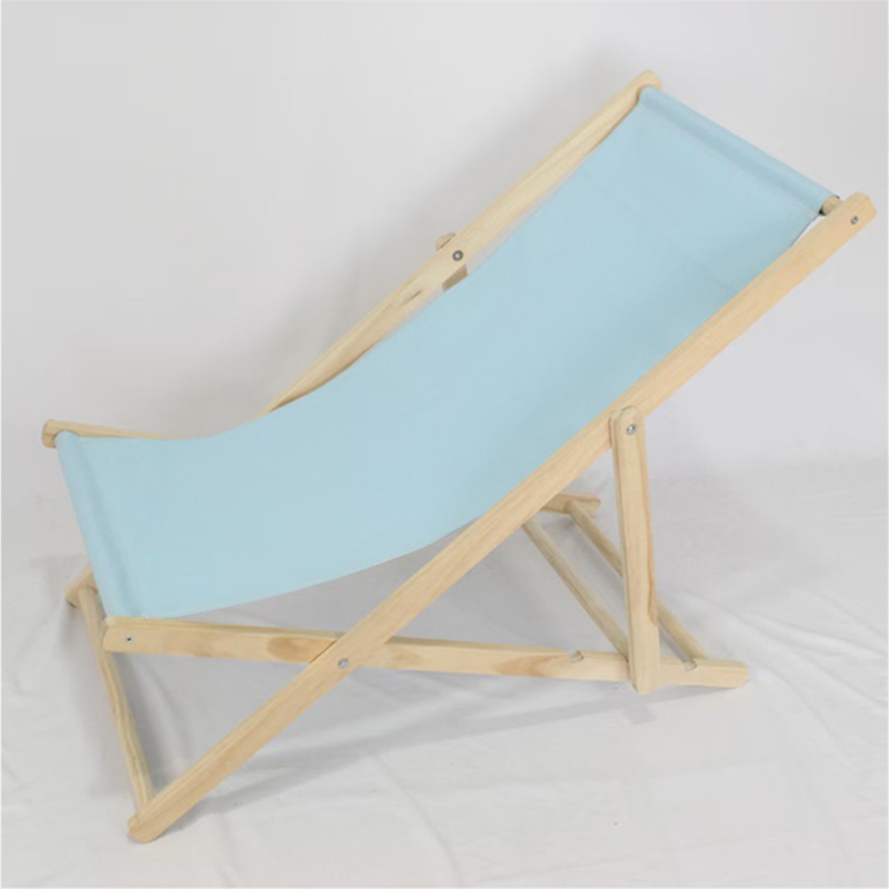 Moderne Minimalistisk Rektangulær Oxford Stoff Solid Furu Utendørs Strandstol Sammenleggbar Recliner Ryggstøtte For Utendørs | Luvikno