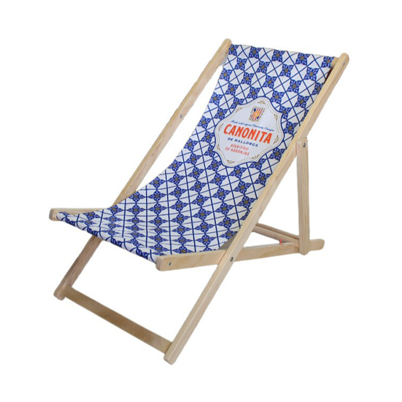 Moderne Minimalistisk Rektangulær Oxford Stoff Solid Furu Utendørs Strandstol Sammenleggbar Recliner Ryggstøtte For Utendørs | Luvikno