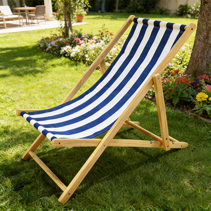 Moderne Minimalistisk Rektangulær Oxford Stoff Solid Furu Utendørs Strandstol Sammenleggbar Recliner Ryggstøtte For Utendørs | Luvikno
