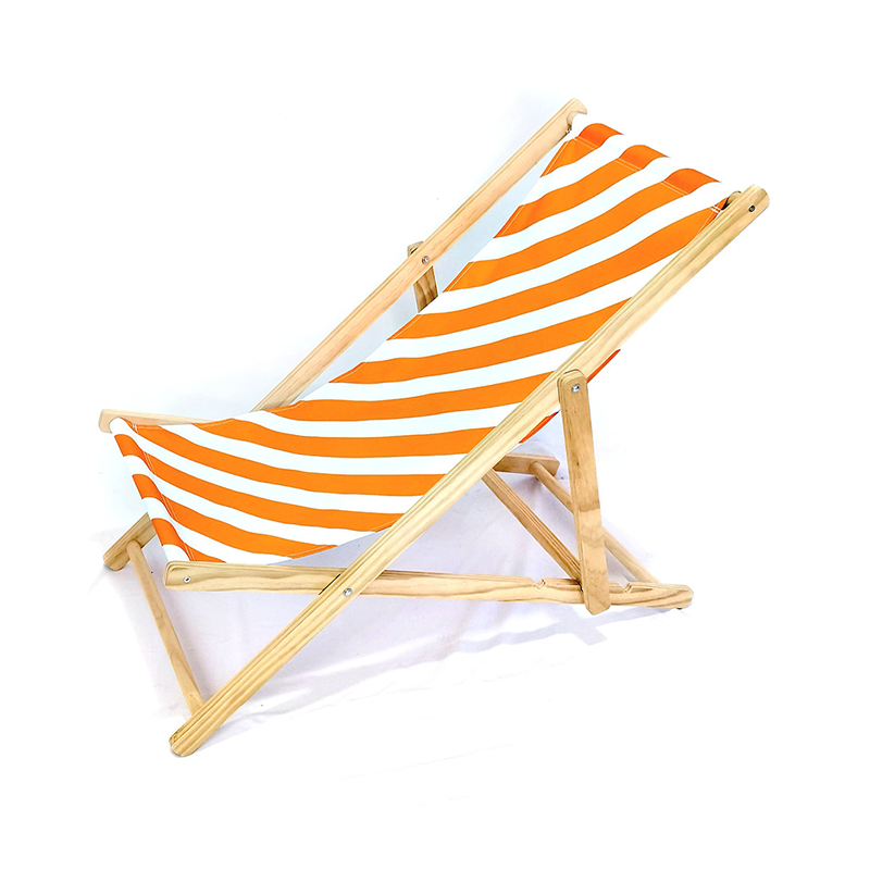 Moderne Minimalistisk Rektangulær Oxford Stoff Solid Furu Utendørs Strandstol Sammenleggbar Recliner Ryggstøtte For Utendørs | Luvikno