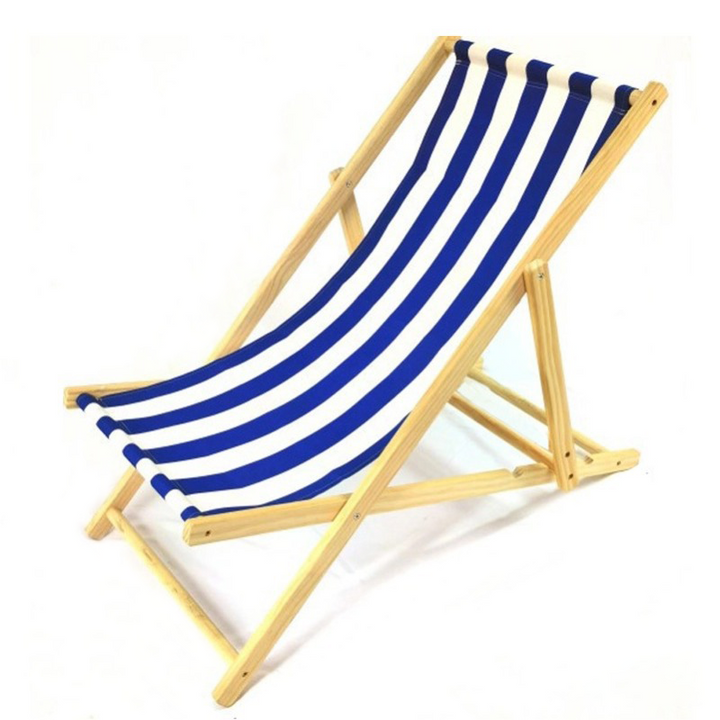 Moderne Minimalistisk Rektangulær Oxford Stoff Solid Furu Utendørs Strandstol Sammenleggbar Recliner Ryggstøtte For Utendørs | Luvikno