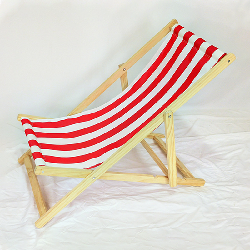 Moderne Minimalistisk Rektangulær Oxford Stoff Solid Furu Utendørs Strandstol Sammenleggbar Recliner Ryggstøtte For Utendørs | Luvikno
