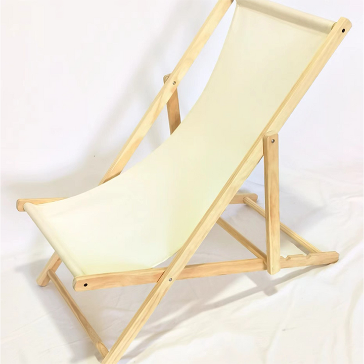 Moderne Minimalistisk Rektangulær Oxford Stoff Solid Furu Utendørs Strandstol Sammenleggbar Recliner Ryggstøtte For Utendørs | Luvikno