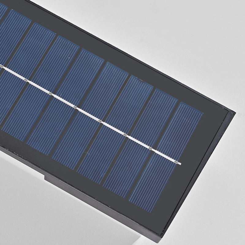 Moderne minimalistiske sol- og vanntette plast- og PC-rektangulære LED-vegglampe for utendørs, patio og hage | Luvikno