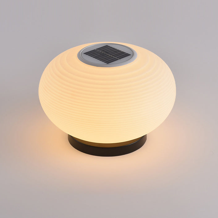 Moderne Minimalistisk PE Oval LED Sol & Vanntett Utebelysning For Hage & Terrasse | Luvikno