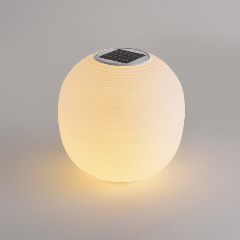 Moderne Minimalistisk PE Oval LED Sol & Vanntett Utebelysning For Hage & Terrasse | Luvikno