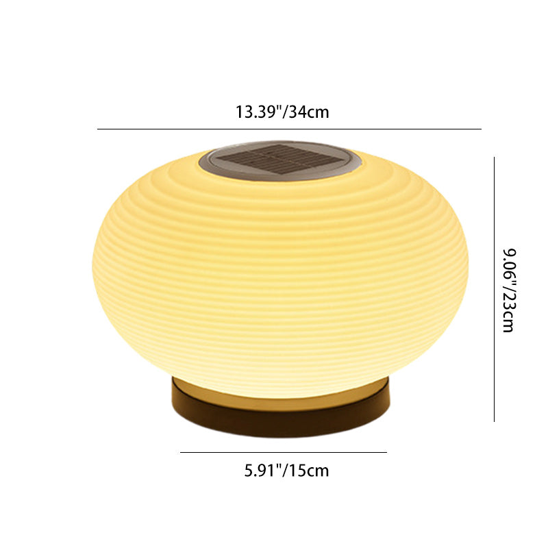Moderne Minimalistisk PE Oval LED Sol & Vanntett Utebelysning For Hage & Terrasse | Luvikno