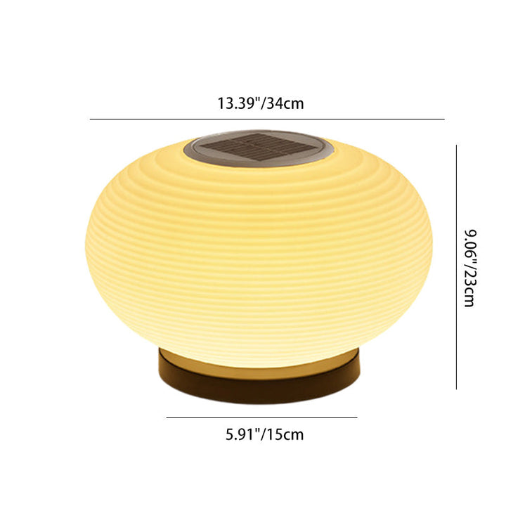 Moderne Minimalistisk PE Oval LED Sol & Vanntett Utebelysning For Hage & Terrasse | Luvikno