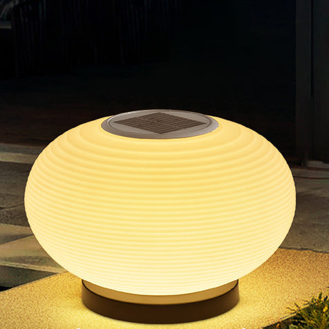 Moderne Minimalistisk PE Oval LED Sol & Vanntett Utebelysning For Hage & Terrasse | Luvikno