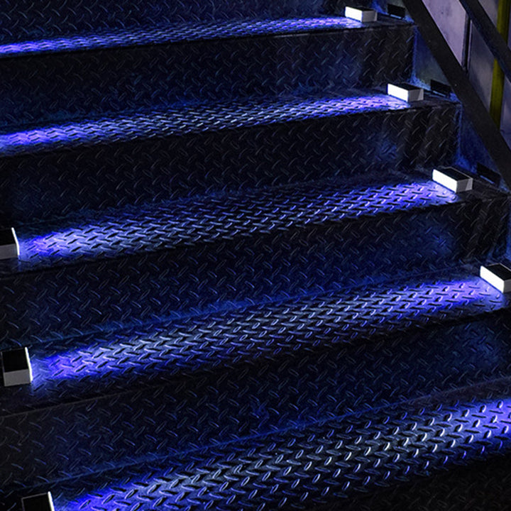 Moderne Minimalistiske Solvannavvisende ABS PC Rektangulær LED Utendørs Trinnlys Ideell For Hage Og Utendørs Patio | Luvikno