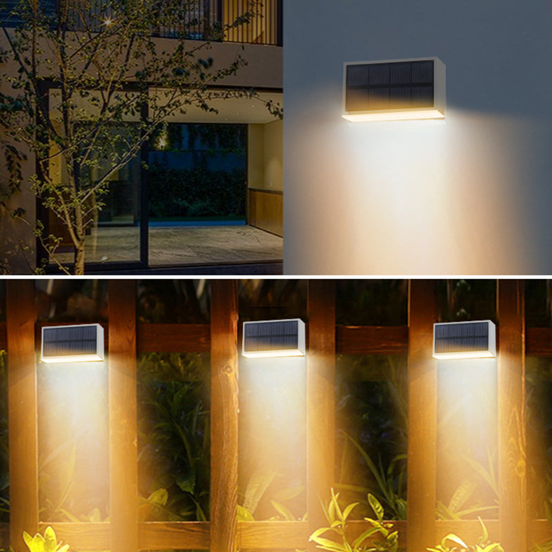 Moderne Minimalistiske Solvannavvisende ABS PC Rektangulær LED Utendørs Trinnlys Ideell For Hage Og Utendørs Patio | Luvikno