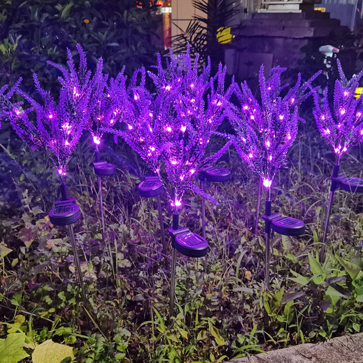 Moderne Art Deco Solvannbestandig Rustfritt Stål PC & ABS Falsk Lavendel LED Utebelysning Landskapsbelysning For Hage & Utendørs Patio | Luvikno