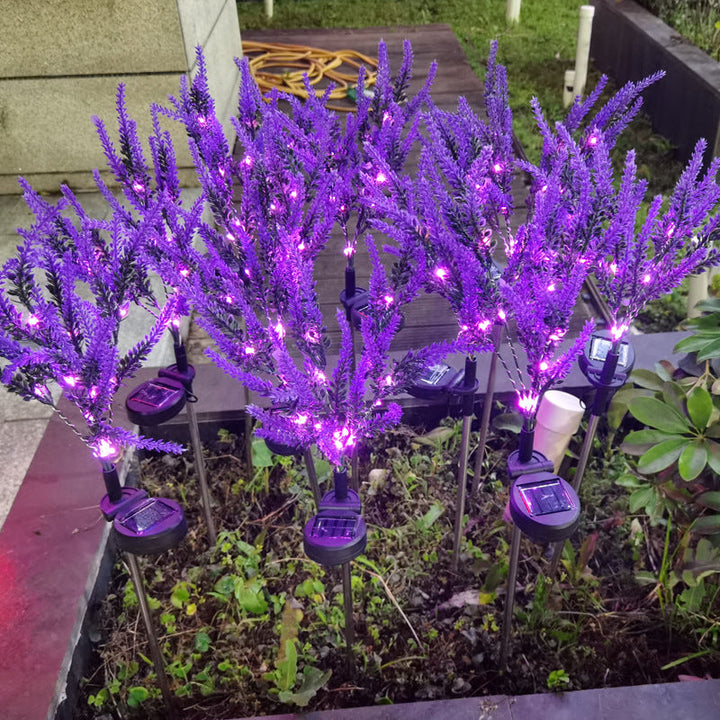 Moderne Art Deco Solvannbestandig Rustfritt Stål PC & ABS Falsk Lavendel LED Utebelysning Landskapsbelysning For Hage & Utendørs Patio | Luvikno