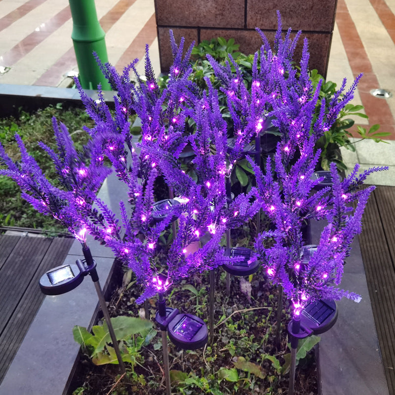 Moderne Art Deco Solvannbestandig Rustfritt Stål PC & ABS Falsk Lavendel LED Utebelysning Landskapsbelysning For Hage & Utendørs Patio | Luvikno