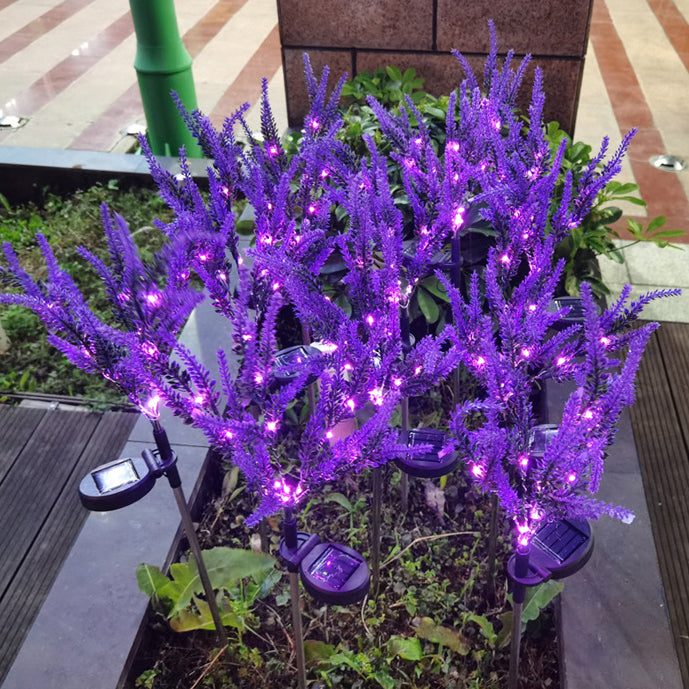 Moderne Art Deco Solvannbestandig Rustfritt Stål PC & ABS Falsk Lavendel LED Utebelysning Landskapsbelysning For Hage & Utendørs Patio | Luvikno