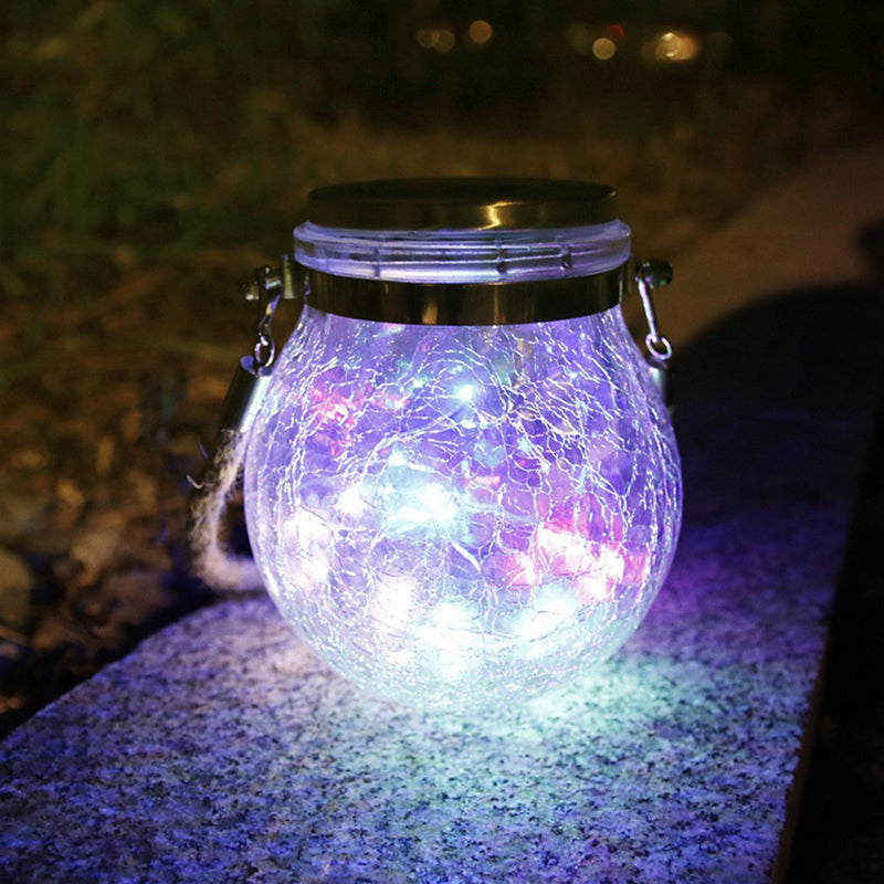 Moderne Art Deco Solar Orb Rustfritt Stål Glass LED Utendørs Lys For Hage | Luvikno