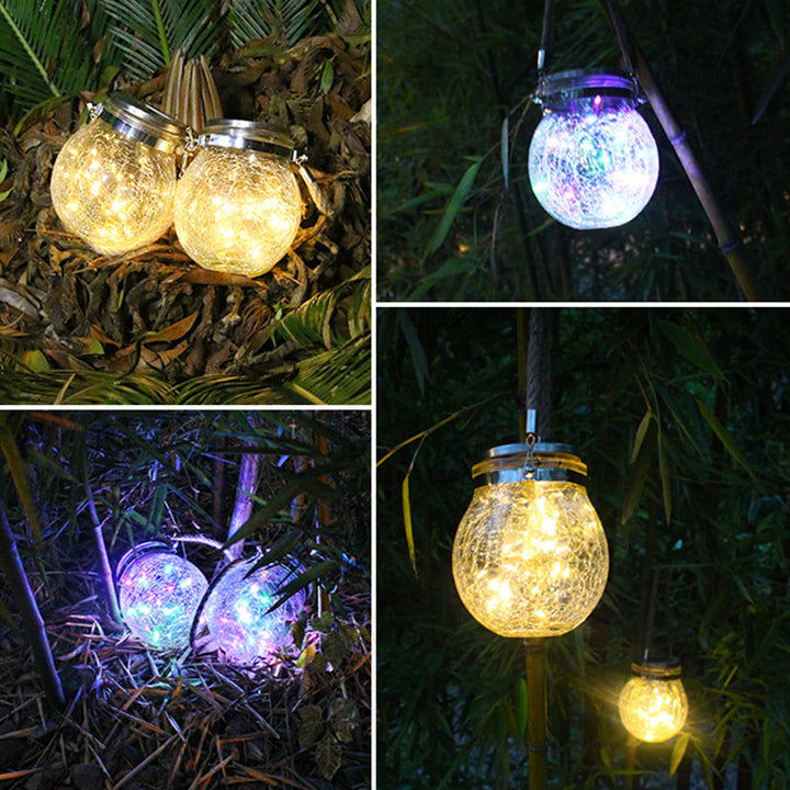 Moderne Art Deco Solar Orb Rustfritt Stål Glass LED Utendørs Lys For Hage | Luvikno